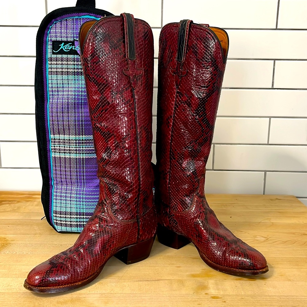 Vintage Lucchese python boots